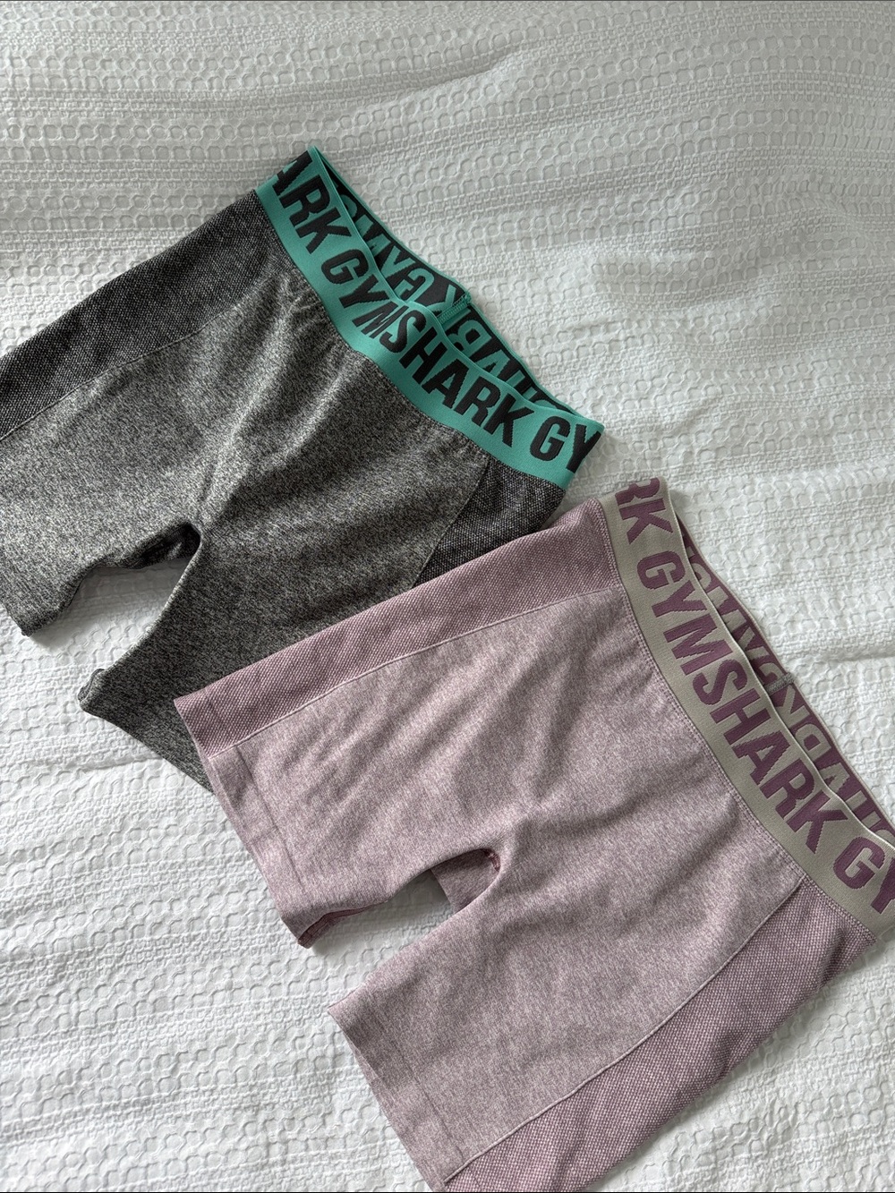 Gymshark Grey Shorts with Teal Branded Waistband